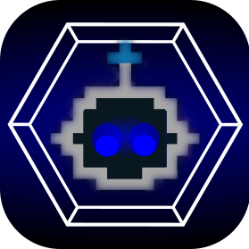 Icon of the mobile game Danger Zones: anomaly featuring a small robot within a hexagon