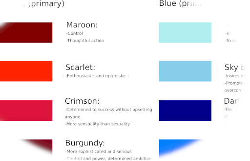 Colors and their meaning