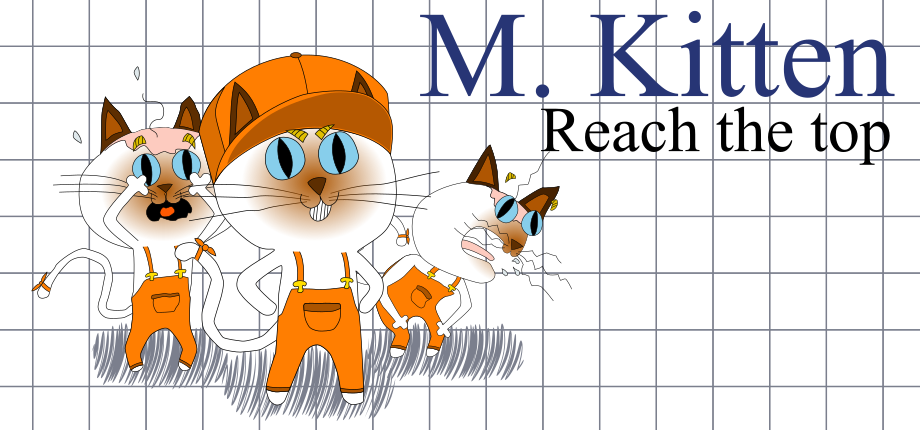 mkitten game box art in MegaDrive style