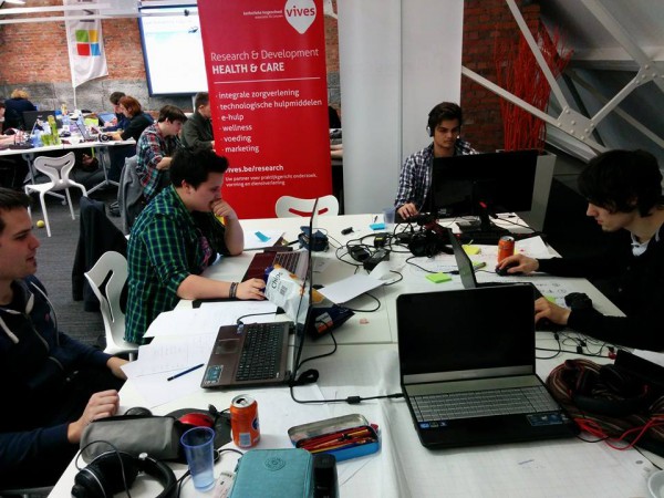 My team working hard during the Global Game Jam 2015 session